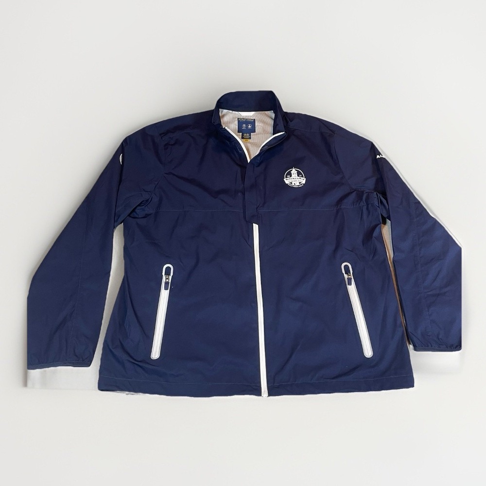 Polo Golf Ralph Lauren Mens XL Blue‎ Windbreaker Jacket PGA Water Repellent